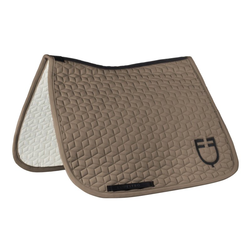Equestro Sottosella dressage con trapuntatura a cubi - Noce