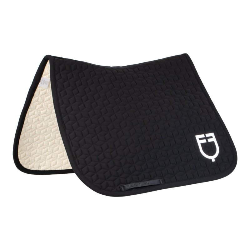 Equestro Sottosella dressage con trapuntatura a cubi - Nero
