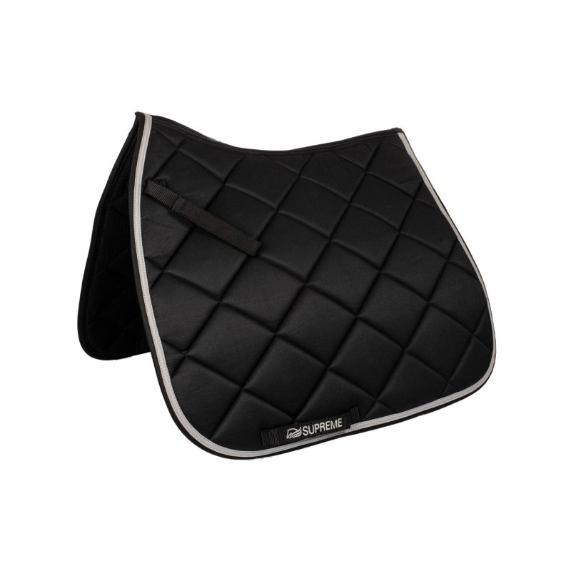 Supreme Sottosella dressage trapuntato - Nero/Grigio chiaro