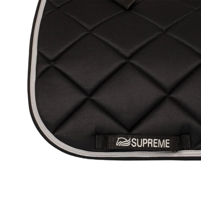 Supreme Sottosella dressage trapuntato - Nero/Grigio chiaro