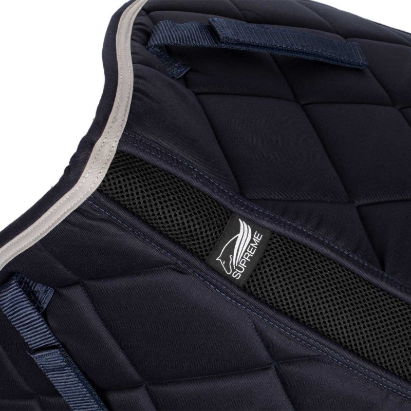 Supreme Sottosella dressage trapuntato - Blu navy/Grigio chiaro