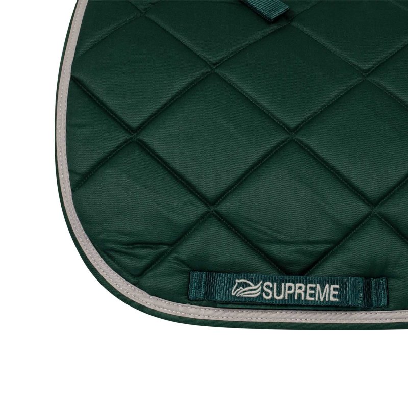 Supreme Sottosella dressage pony trapuntato - Verde scuro/Grigio chiaro