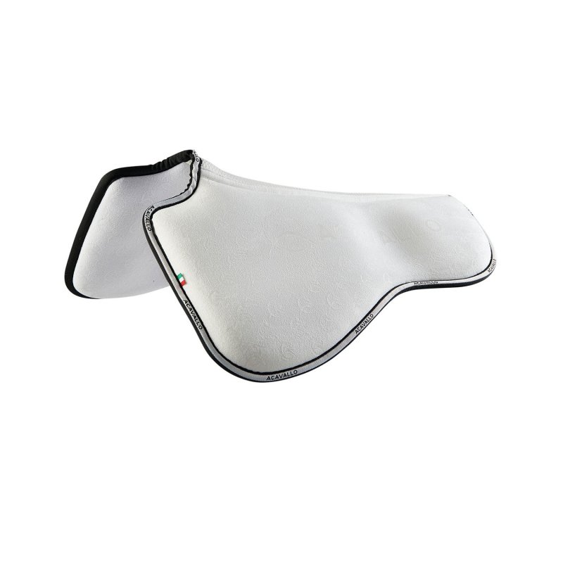 Acavallo Compensatore dressage Memory Foam camoscio e silicone - Bianco