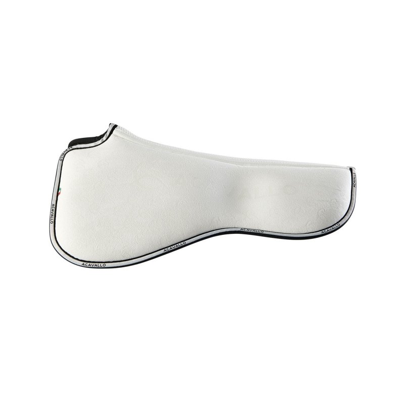 Acavallo Compensatore dressage Memory Foam camoscio e silicone - Bianco