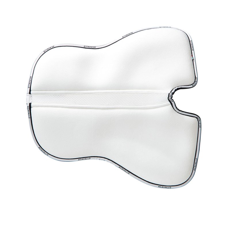 Acavallo Compensatore dressage Memory Foam camoscio e silicone - Bianco