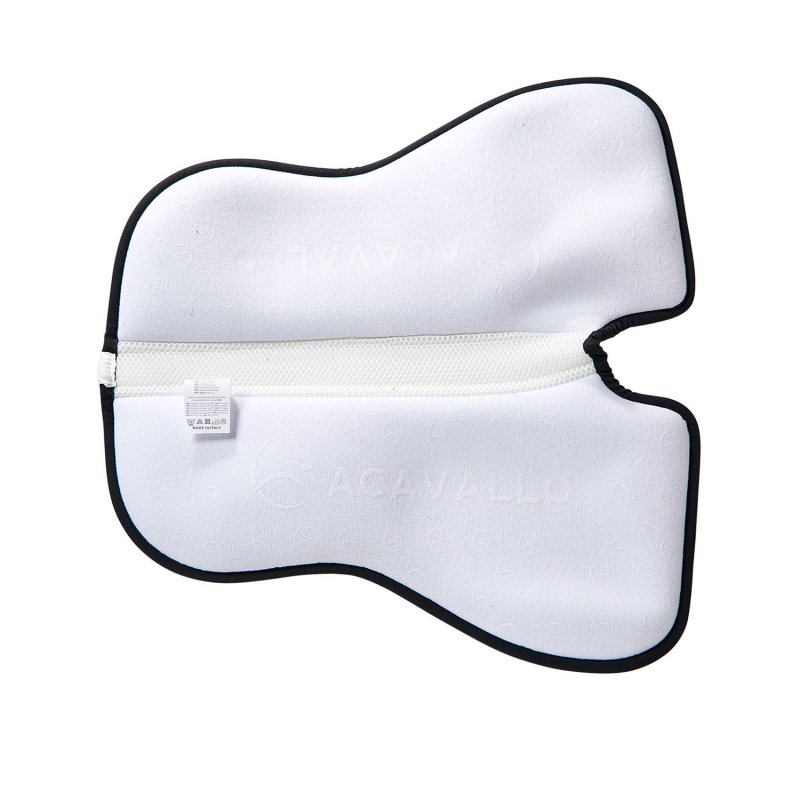 Acavallo Compensatore dressage Memory Foam camoscio e silicone - Bianco