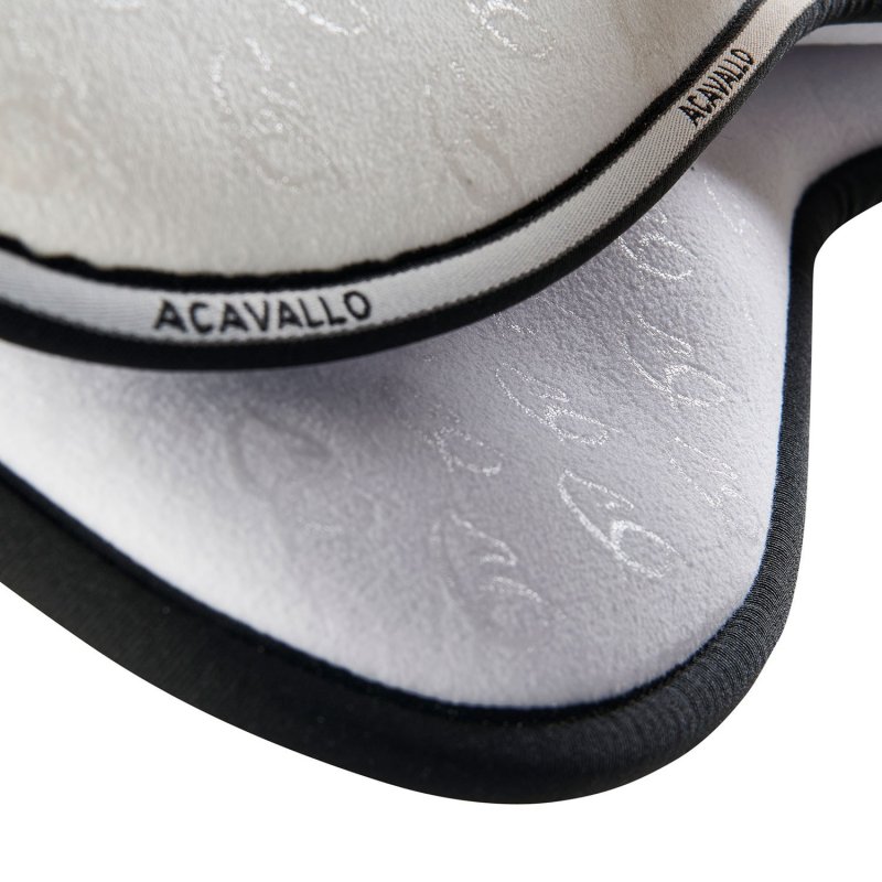 Acavallo Compensatore dressage Memory Foam camoscio e silicone - Bianco
