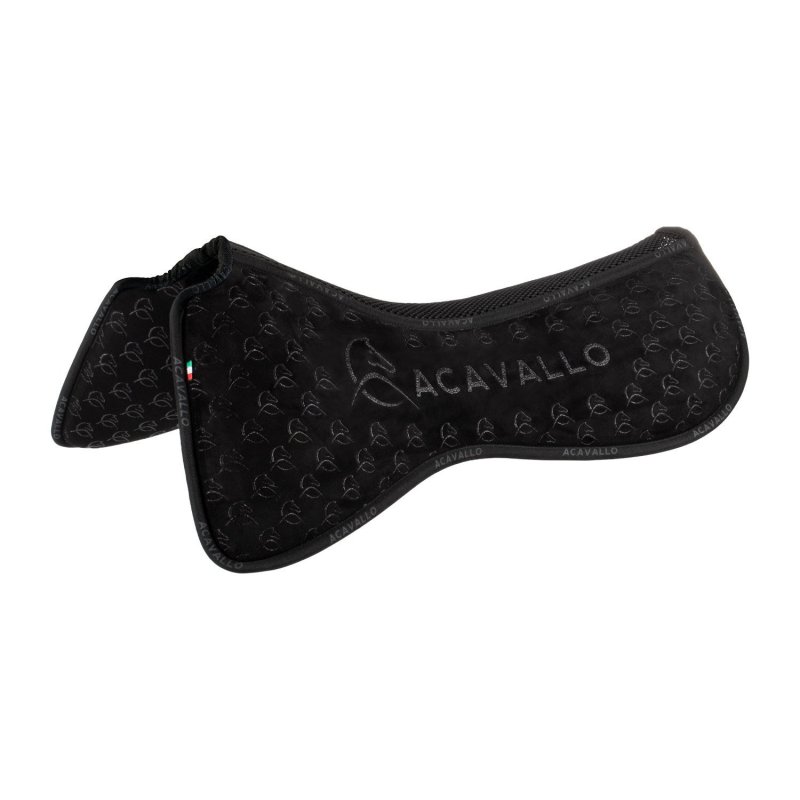 Acavallo Compensatore dressage Memory Foam camoscio e silicone - Nero