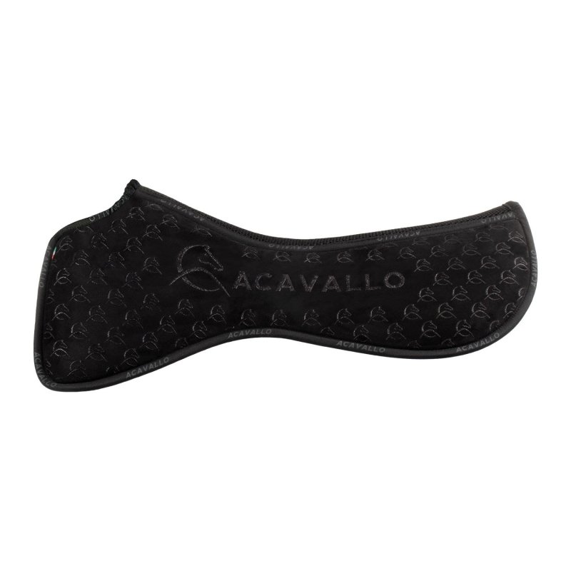 Acavallo Compensatore dressage Memory Foam camoscio e silicone - Nero
