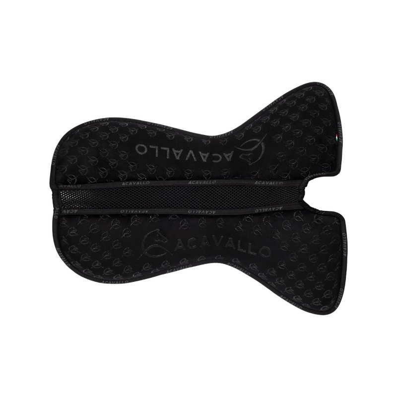 Acavallo Compensatore dressage Memory Foam camoscio e silicone - Nero
