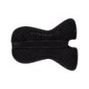 Acavallo Compensatore dressage Memory Foam camoscio e silicone - Nero