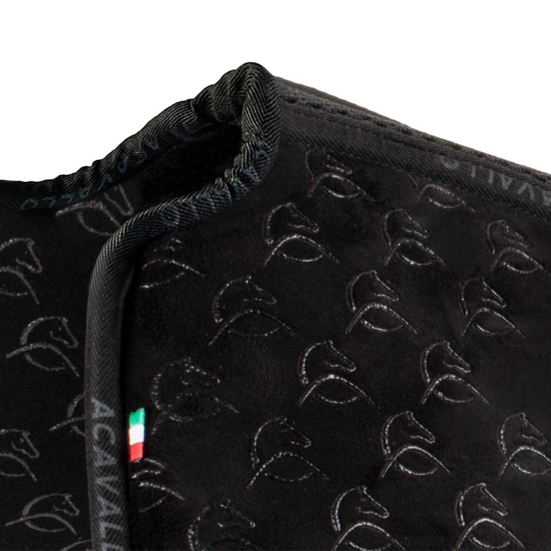 Acavallo Compensatore dressage Memory Foam camoscio e silicone - Nero