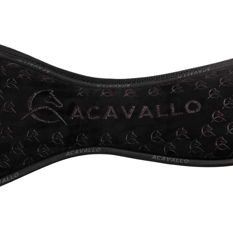 Acavallo Compensatore dressage Memory Foam camoscio e silicone - Nero