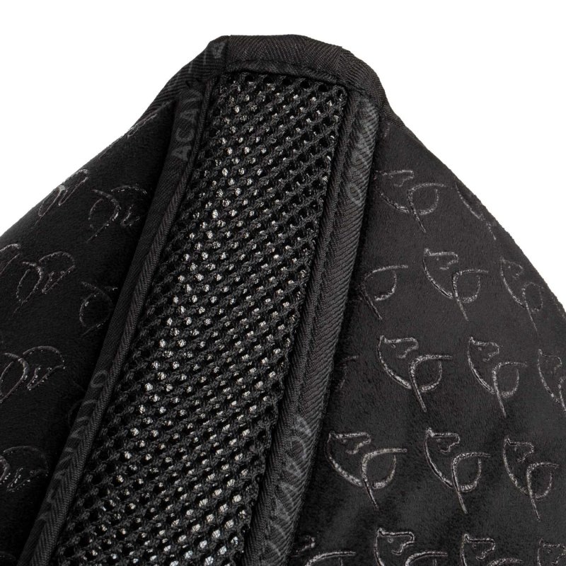 Acavallo Compensatore dressage Memory Foam camoscio e silicone - Nero