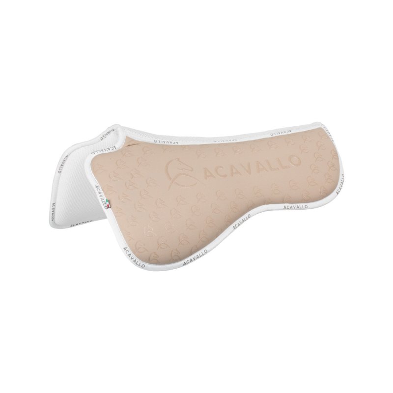 Acavallo Compensatore dressage Memory Foam bambù e silicone - Sabbia/Bianco