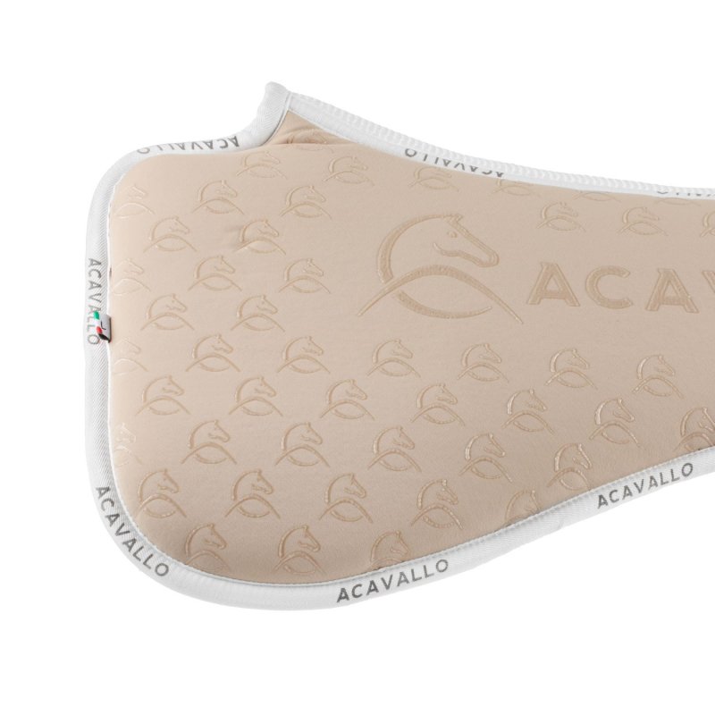 Acavallo Compensatore dressage Memory Foam bambù e silicone - Sabbia/Bianco