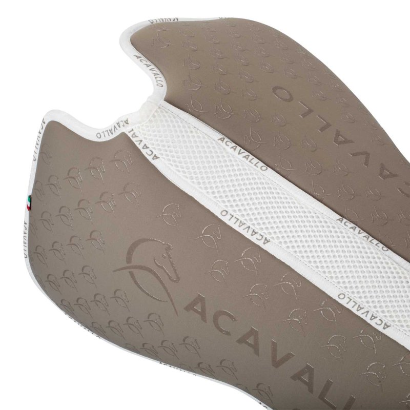 Acavallo Compensatore dressage Memory Foam bambù e silicone - Terra/Bianco