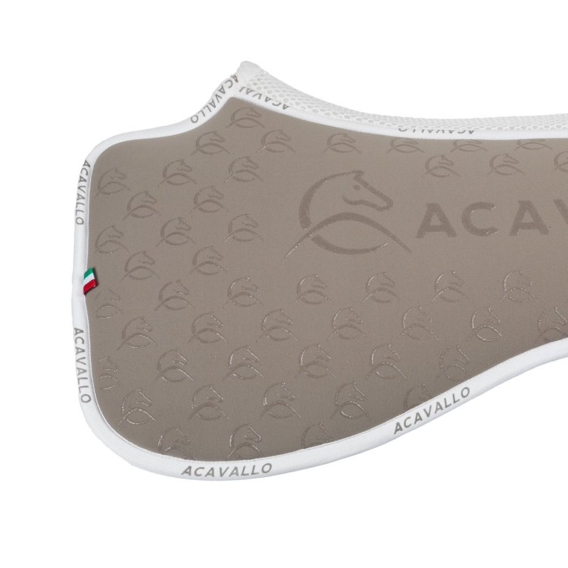 Acavallo Compensatore dressage Memory Foam bambù e silicone - Terra/Bianco