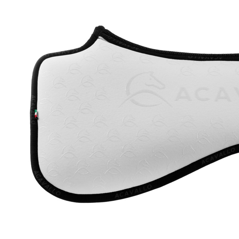 Acavallo Compensatore dressage Memory Foam bambù e silicone - Bianco/Nero
