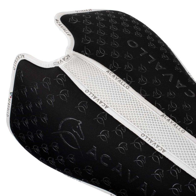Acavallo Compensatore dressage Memory Foam bambù e silicone - Nero/Bianco