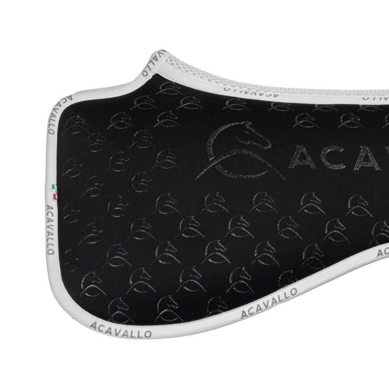 Acavallo Compensatore dressage Memory Foam bambù e silicone - Nero/Bianco
