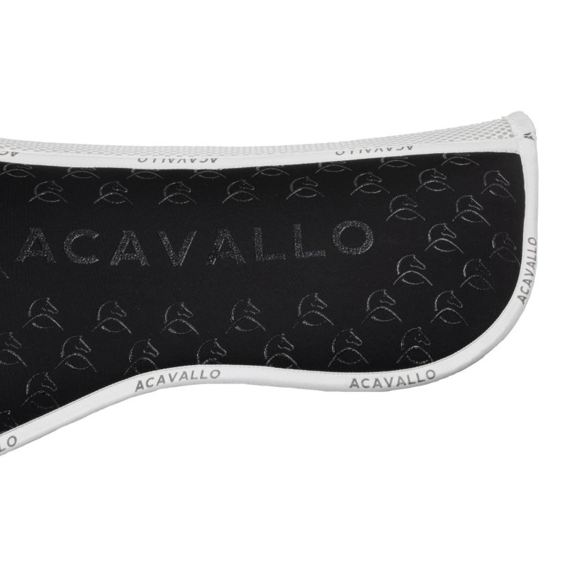 Acavallo Compensatore dressage Memory Foam bambù e silicone - Nero/Bianco