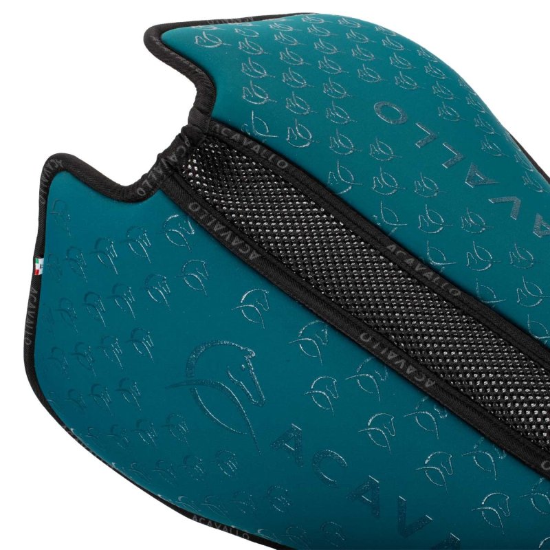 Acavallo Compensatore dressage Memory Foam bambù e silicone - Petrolio/Nero