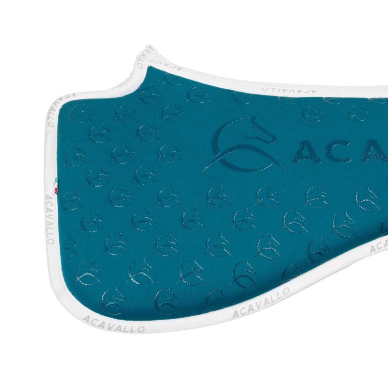 Acavallo Compensatore dressage Memory Foam bambù e silicone - Petrolio/Bianco