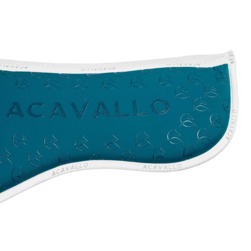Acavallo Compensatore dressage Memory Foam bambù e silicone - Petrolio/Bianco