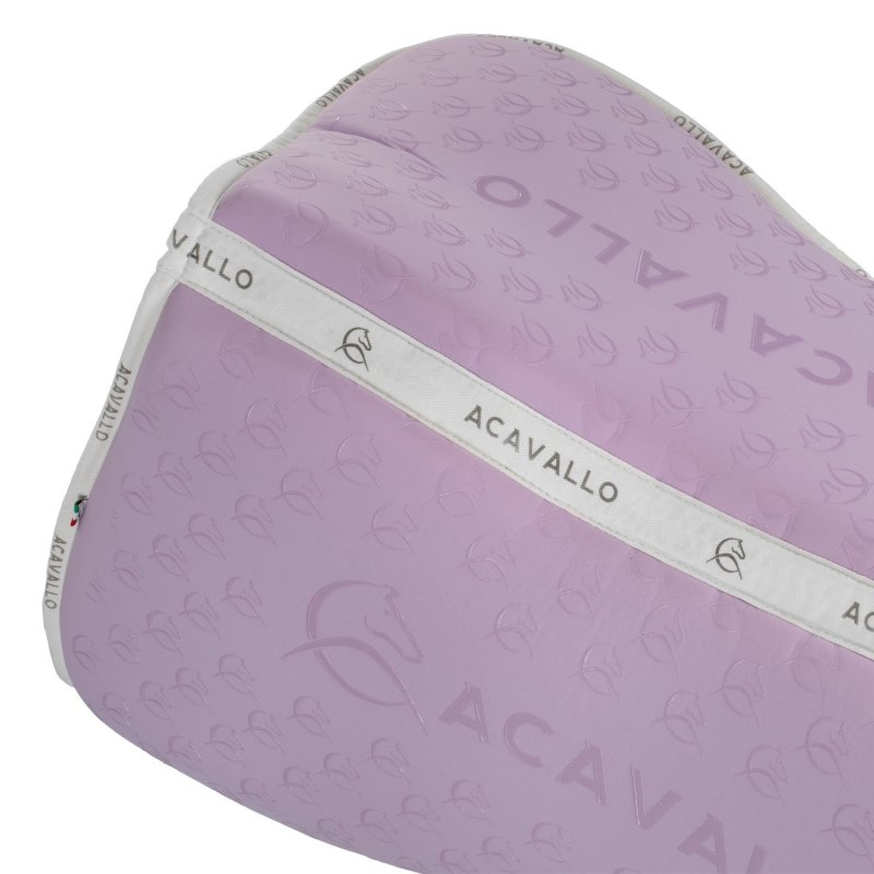 Acavallo Compensatore Memory Foam in bambù con grip silicone - Lilla/Bianco