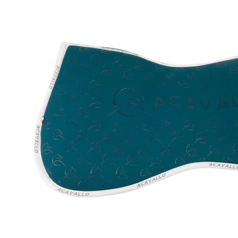 Acavallo Compensatore Memory Foam in bambù con grip silicone - Petrolio/Bianco