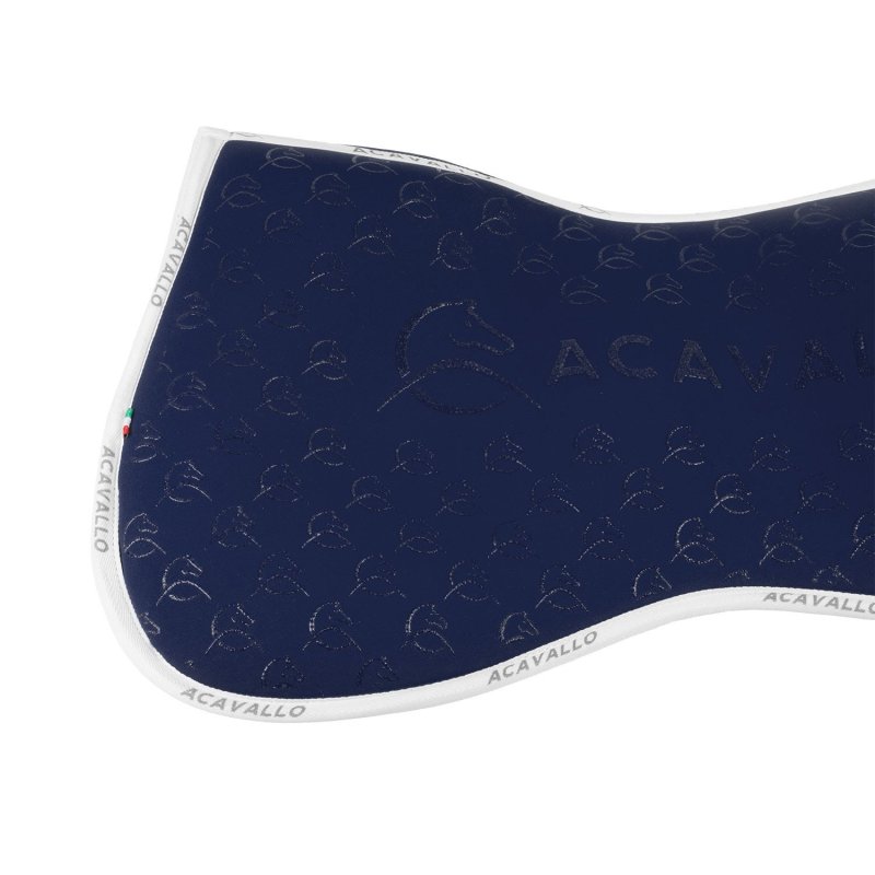Acavallo Compensatore Memory Foam in bambù con grip silicone - Deep Blue/Bianco