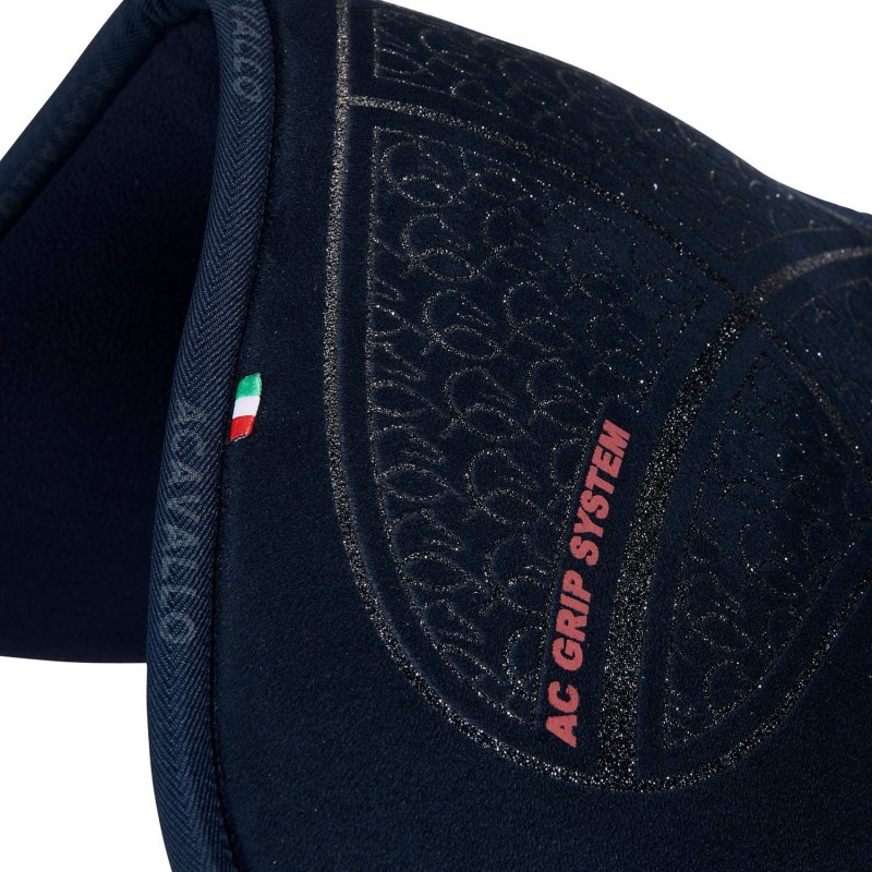 Acavallo Compensatore Memory Foam in camoscio AC Grip - Blu - colore grip Ac-Grip System  Silver