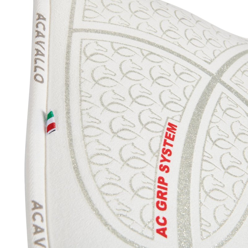Acavallo Compensatore Memory Foam in camoscio AC Grip - Bianco - colore grip Ac-Grip System  Silver