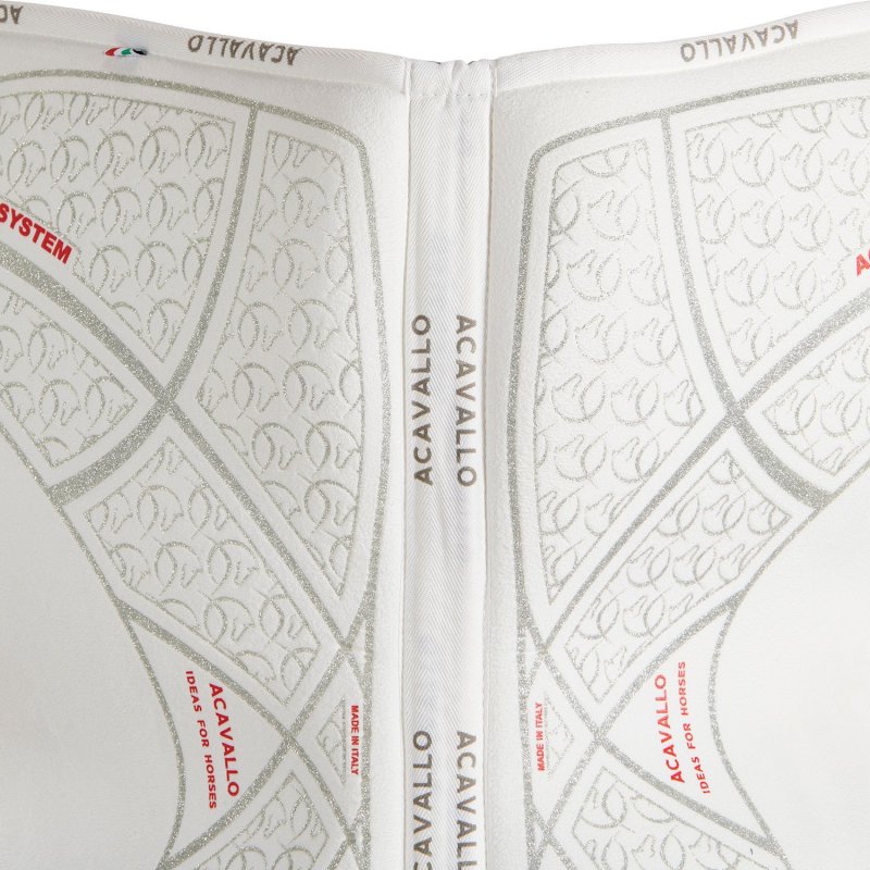 Acavallo Compensatore Memory Foam in camoscio AC Grip - Bianco - colore grip Ac-Grip System  Silver