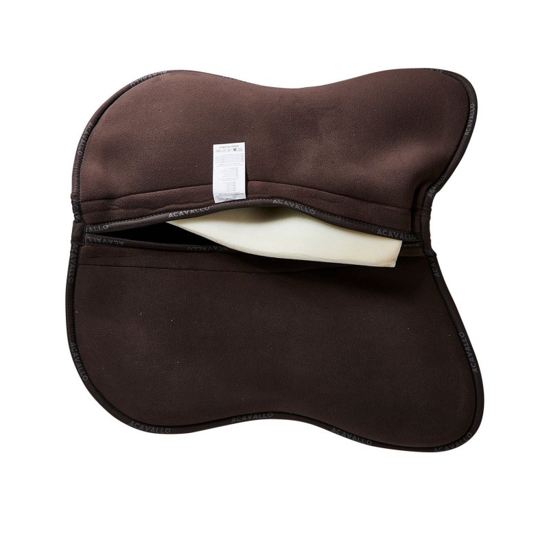 Acavallo Compensatore Memory Foam in camoscio con tasche e gel - Marrone