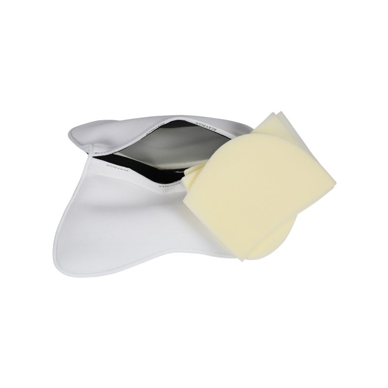 Acavallo Compensatore Memory Foam in camoscio con tasche e gel - Bianco
