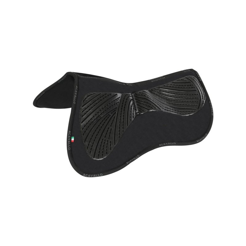 Acavallo Compensatore Memory Foam in camoscio con tasche e gel - Nero