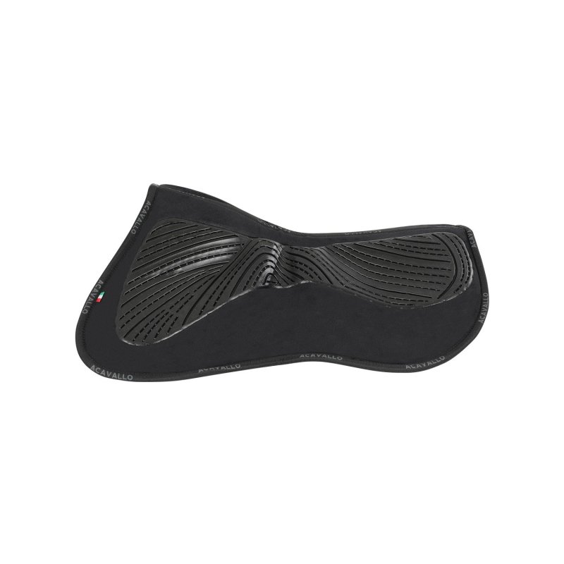 Acavallo Compensatore Memory Foam in camoscio con tasche e gel - Nero