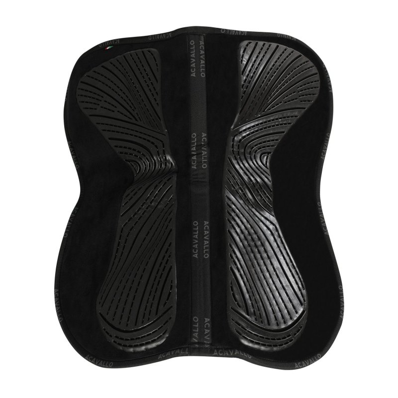 Acavallo Compensatore Memory Foam in camoscio con tasche e gel - Nero