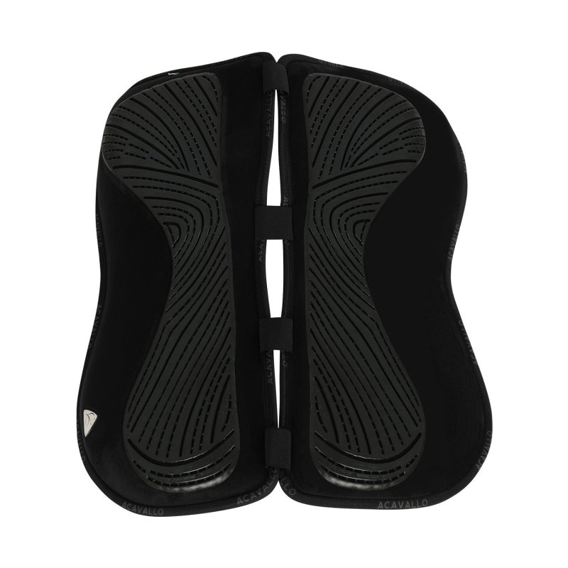 Acavallo Compensatore Memory Foam camoscio e gel Free Spine - Nero