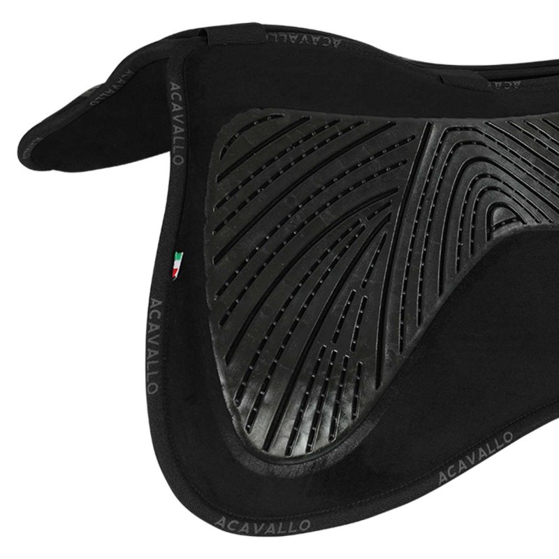 Acavallo Compensatore Memory Foam camoscio e gel Free Spine - Nero