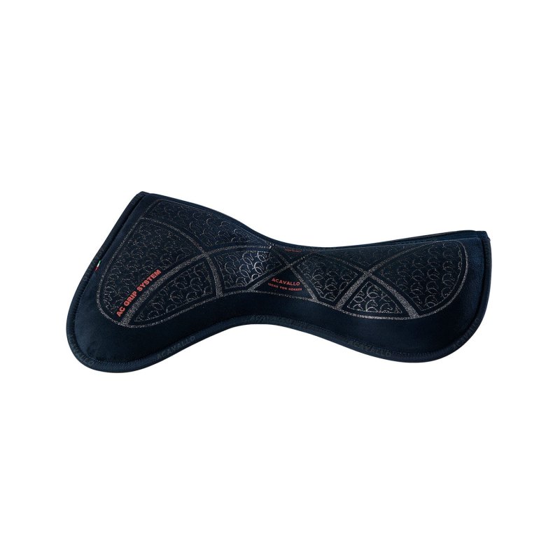 Acavallo Compensatore salto Memory Foam in camoscio AC Grip - Blu - colore grip Ac-Grip System  Silver