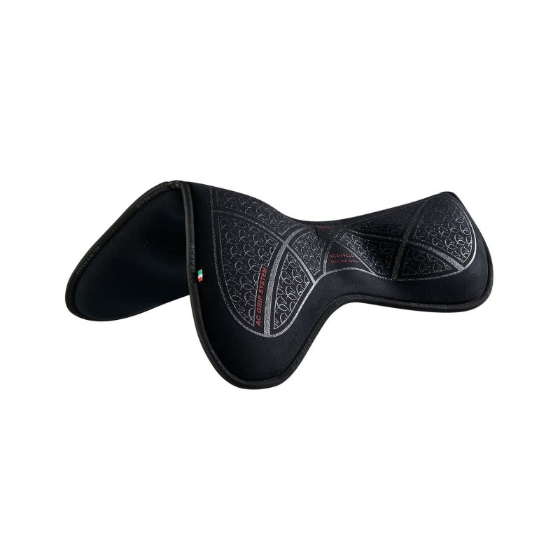 Acavallo Compensatore salto Memory Foam in camoscio AC Grip - Nero - colore grip Ac-Grip System  Silver