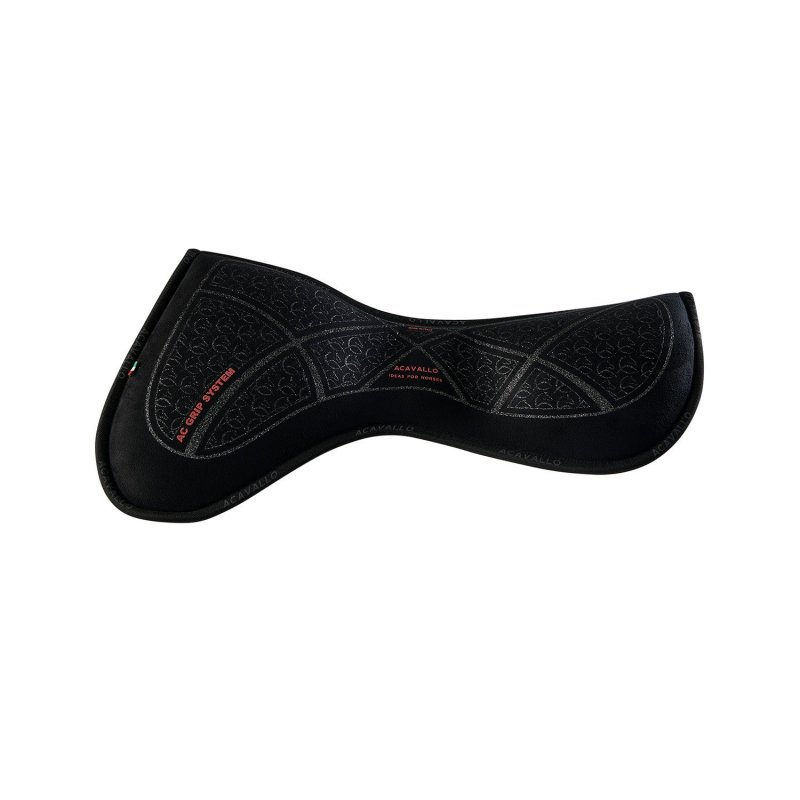 Acavallo Compensatore salto Memory Foam in camoscio AC Grip - Nero - colore grip Ac-Grip System  Silver