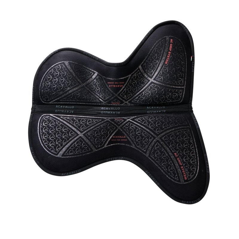 Acavallo Compensatore salto Memory Foam in camoscio AC Grip - Nero - colore grip Ac-Grip System  Silver
