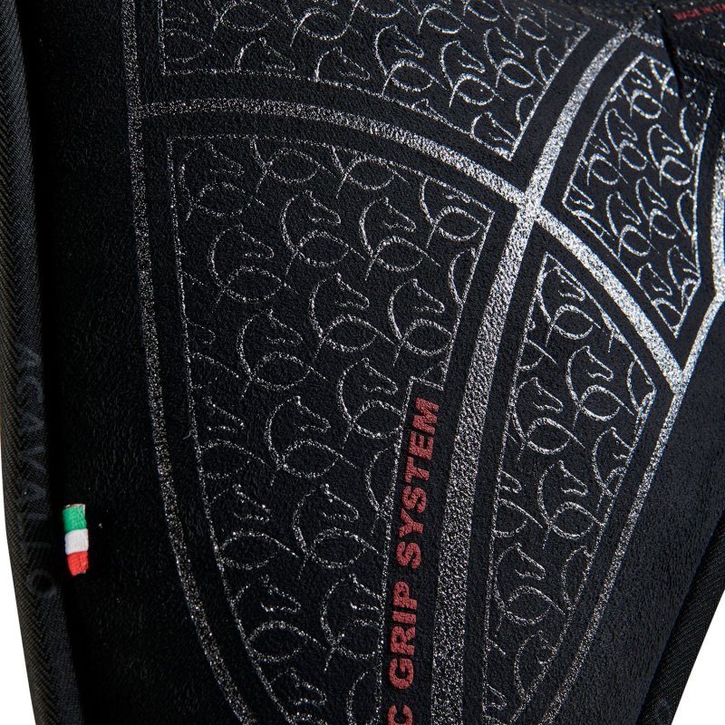 Acavallo Compensatore salto Memory Foam in camoscio AC Grip - Nero - colore grip Ac-Grip System  Silver