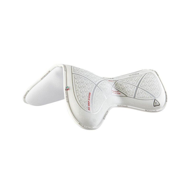 Acavallo Compensatore salto Memory Foam in camoscio AC Grip - Bianco - colore grip Ac-Grip System  Silver