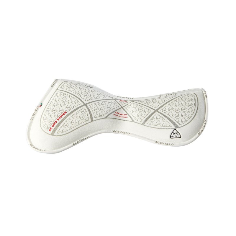 Acavallo Compensatore salto Memory Foam in camoscio AC Grip - Bianco - colore grip Ac-Grip System  Silver
