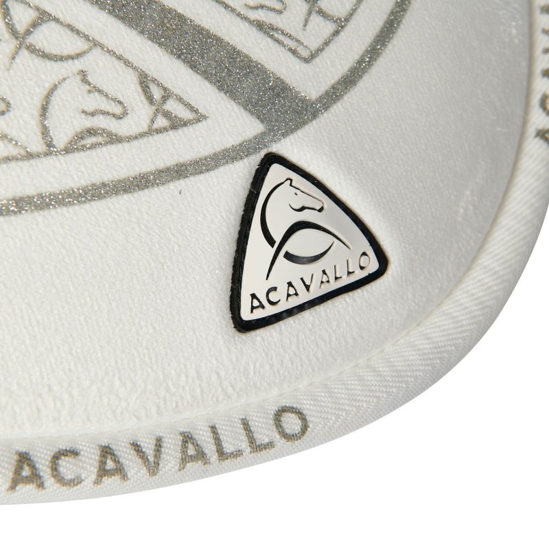 Acavallo Compensatore salto Memory Foam in camoscio AC Grip - Bianco - colore grip Ac-Grip System  Silver